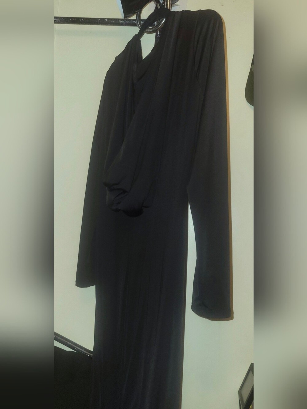 Fashion Nova deep down hooded maxi dress sexy blk morticia Addams vibe 1X NWT - Picture 11 of 17
